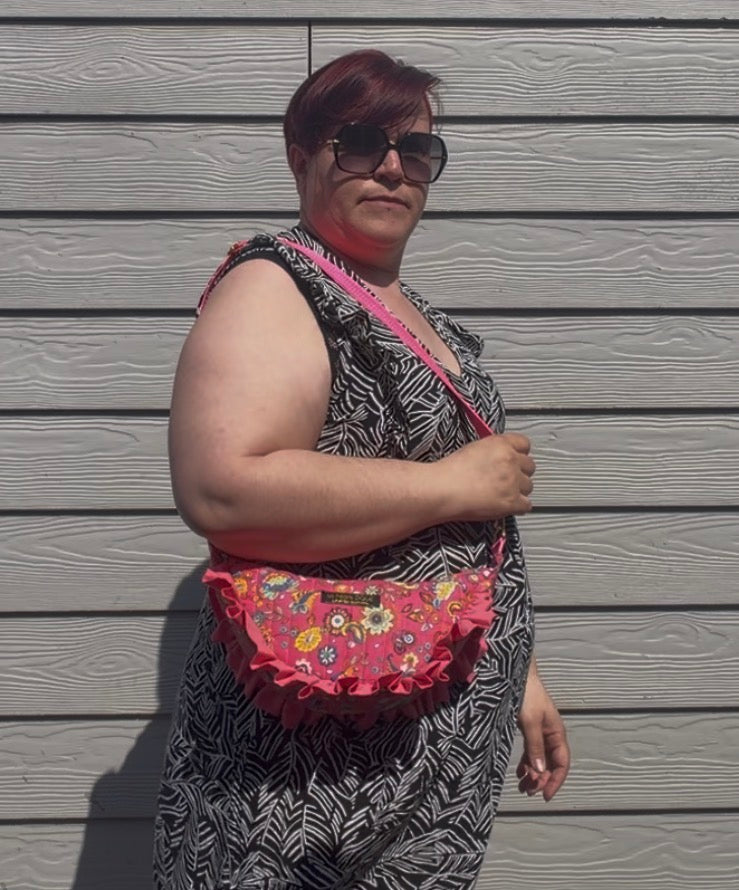 Sac demi-lune « Ibiza Pink »